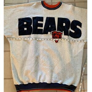 Chicago Bears Football NFL Sweater XXL Vintage Made in USA Embroidered gray